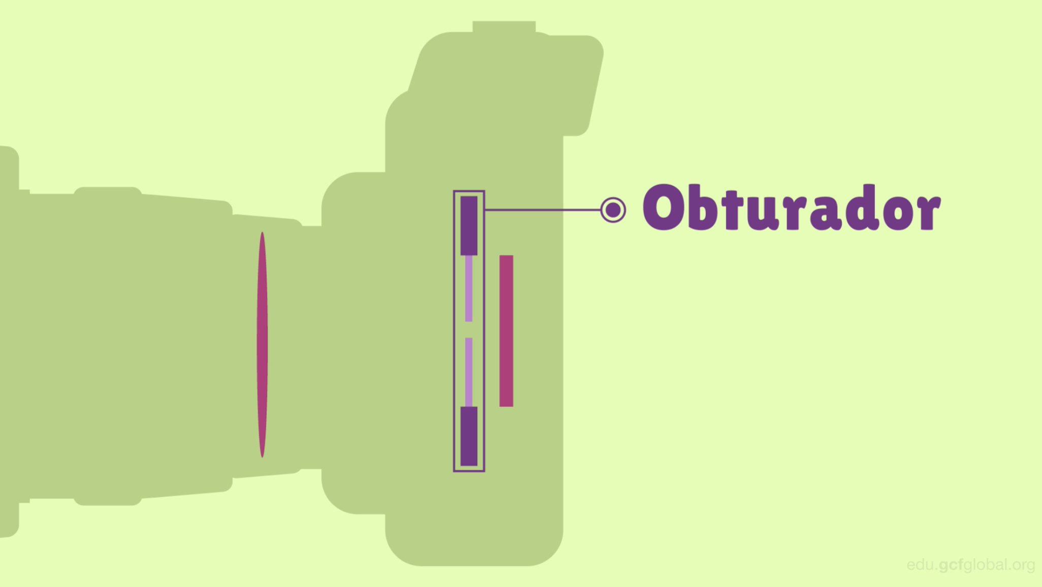 El obturador regula el tiempo en que el sensor de la cámara está expuesto a la luz.